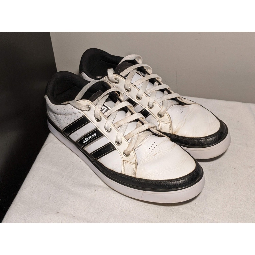 Adidas Adicross Spikeless Golf Shoes Q47044‎ Black / White 10.5
